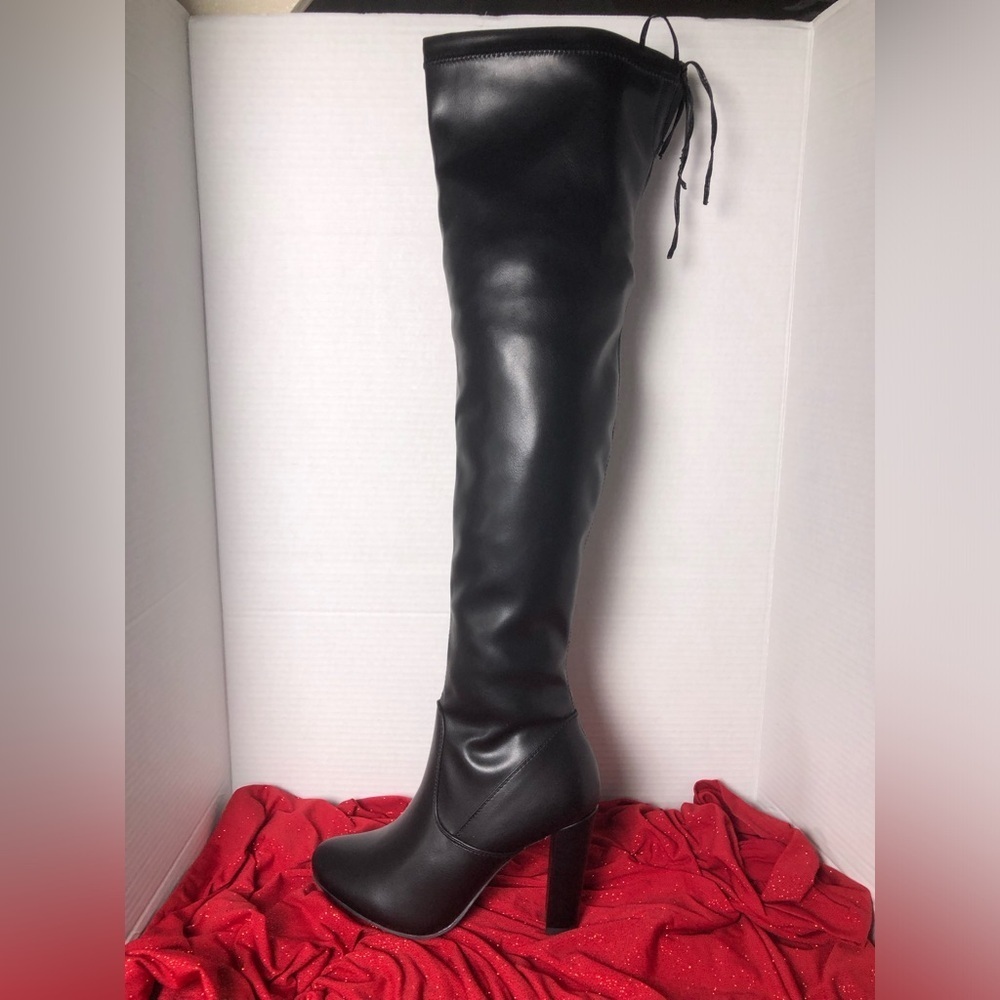 TOP Moda Black Over-the-Knee Boots - Picture 13 of 15